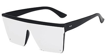 Ny stil solglasögon fyrkantiga överdimensionerade lyx Silver