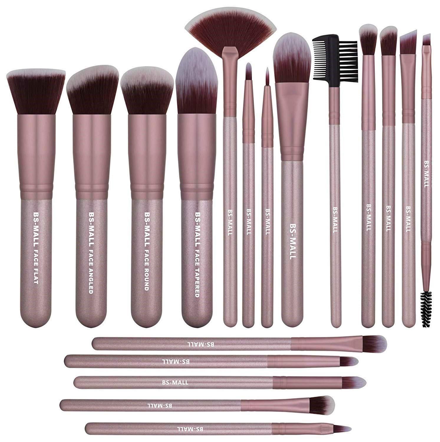 BS31 - BS-MALL 18 st. exklusiva Make-up / sminkborstar av Bästa Kvalité