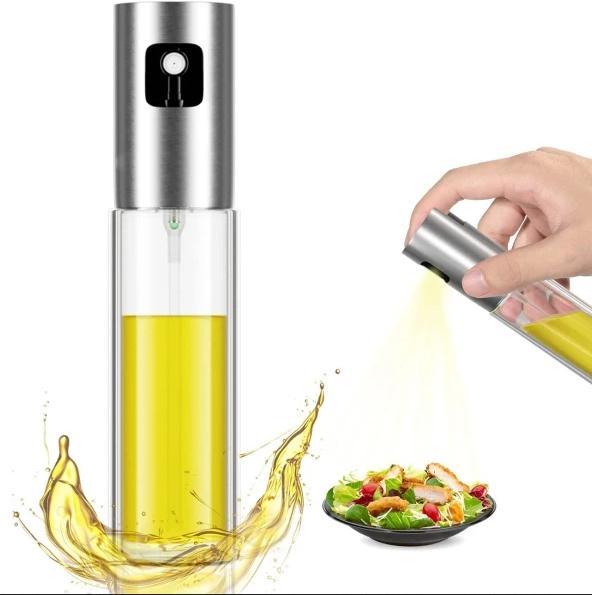 Sprayflaska för olja &amp; vinäger - Rostfritt stål Silver
