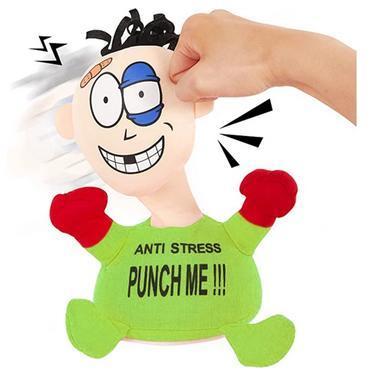Rolig Punch Me Screaming Doll, interaktiva leksaker - Grön