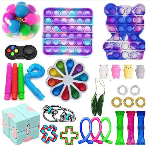 PRO 30 st. Fidget Pop it Toys Set pack för barn och vuxna