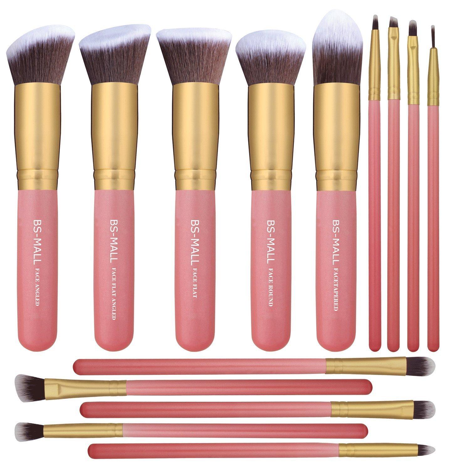BS05 - BS-MALL 14 st. exklusiva Make-up / sminkborstar av Bästa Kvalité
