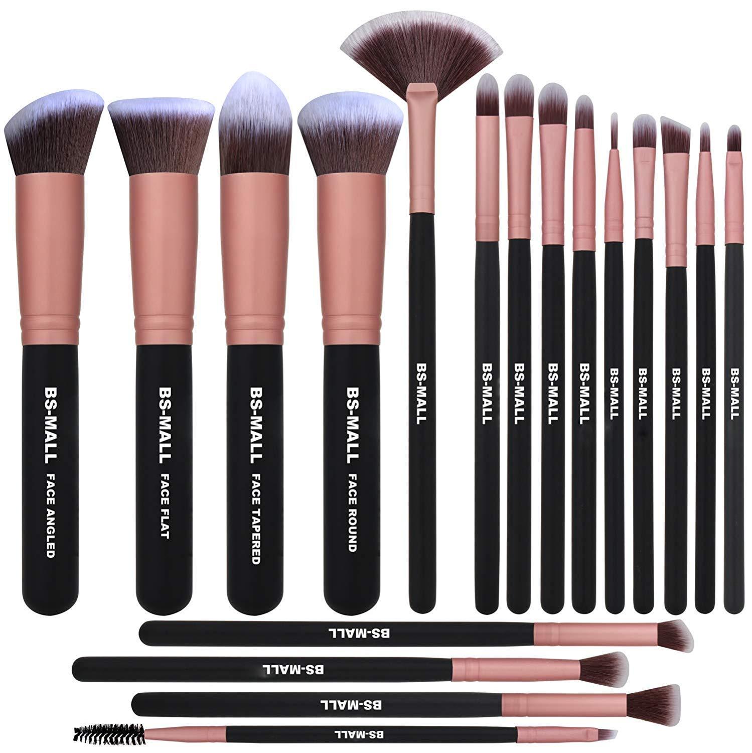 BS13 - BS-MALL 18 st. exklusiva Make-up / sminkborstar av Bästa Kvalité