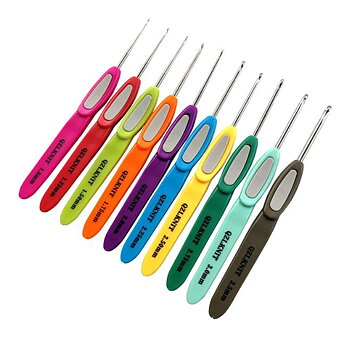 N144 - Set med 10 st. ergonomiska virknålar