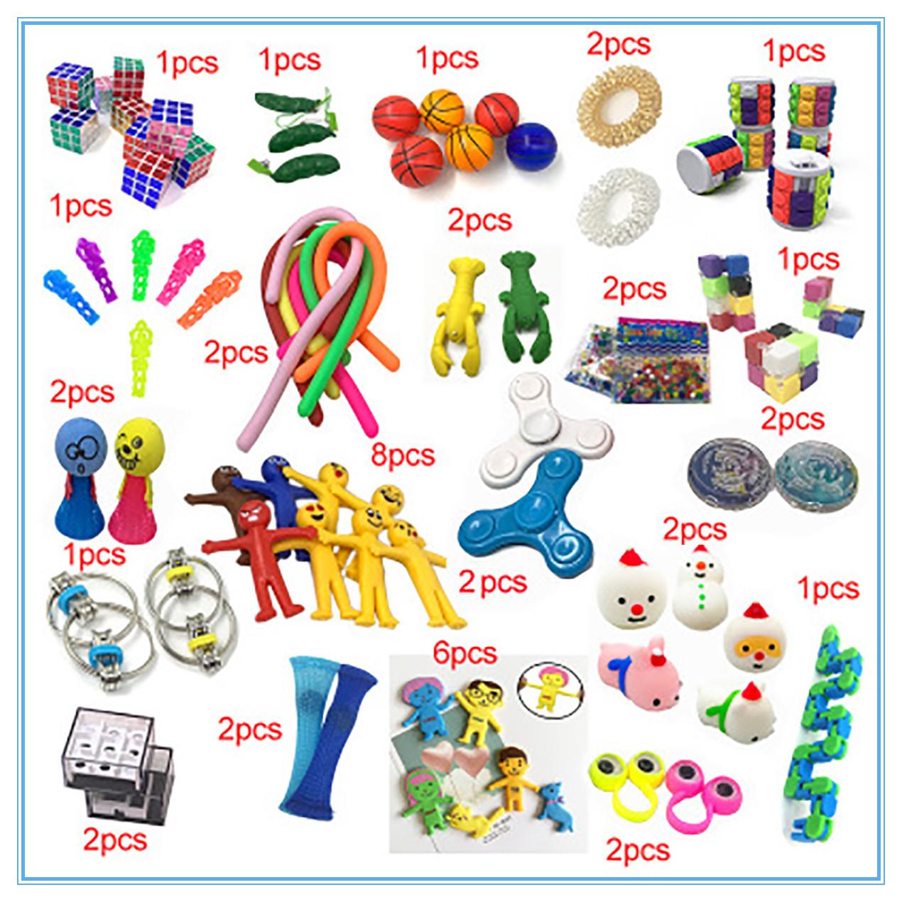 50 st Fidget Pop it Toys Set pack för barn och vuxna