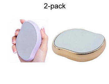 2-pack Guld / Lila Smärtfri fysisk hårborttagning Epilatorer Crystal Hair Eraser