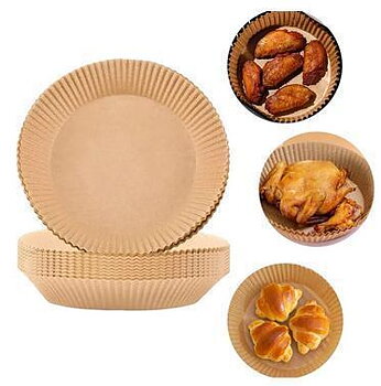 100-Pack Air Fryer Papper - Bruna 20 cm.
