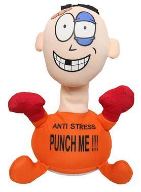 Rolig Punch Me Screaming Doll, interaktiva leksaker Orange