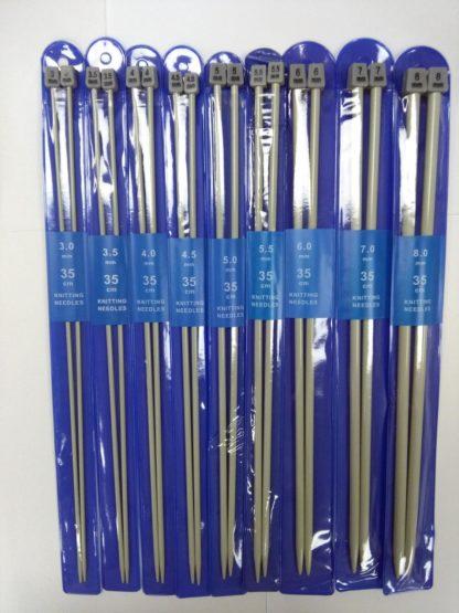Set med 11 par Jumperstickor i aluminium