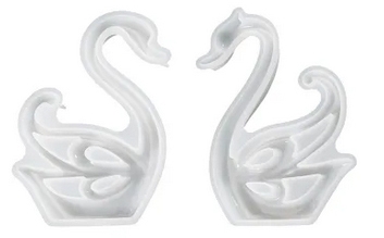 2-pack 3D Svanharts Molds Djur Svan Flicka Form Lättviktsgjutformar av molds