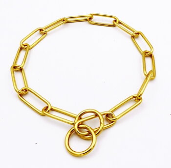 Fur saver chain 4 mm straight link brass - Hebrü