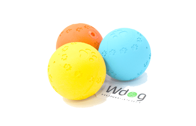 Rubber ball with squeeker 7.5 cm