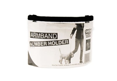 Nummerlappshållare för arm med gummiband