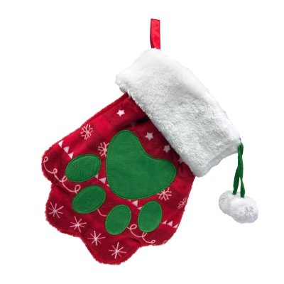 KONG Holiday Stocking Paw Flerfärgad L