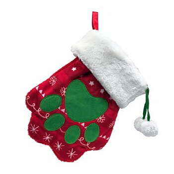 KONG Holiday Stocking Paw Flerfärgad L