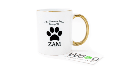 Mug with custom print - Gold handle
