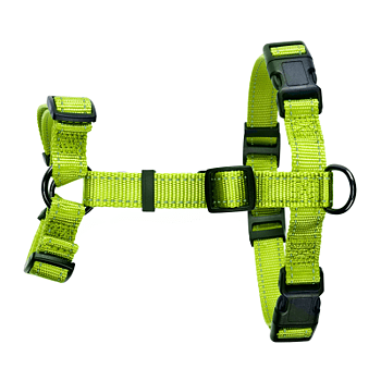 Dogman Justerbar H-sele med reflex XL/XXL - Grön