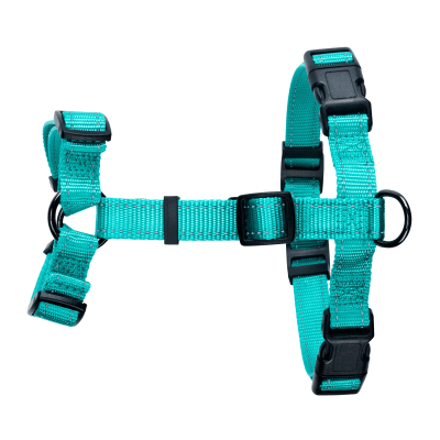 Dogman Justerbar H-sele med reflex XL/XXL - Turkos