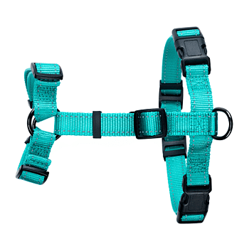 Dogman Justerbar H-sele med reflex XL/XXL - Turkos