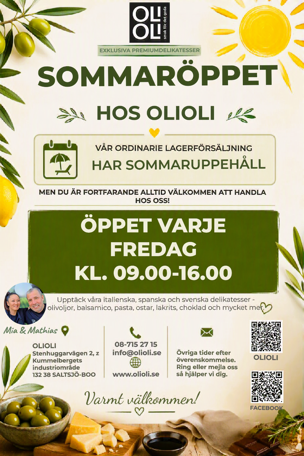 OLIOLIs sommaröppettider