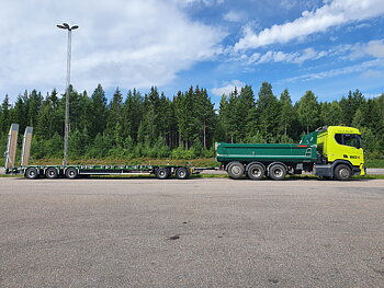 5-axlad maskinsläp till Luleå 