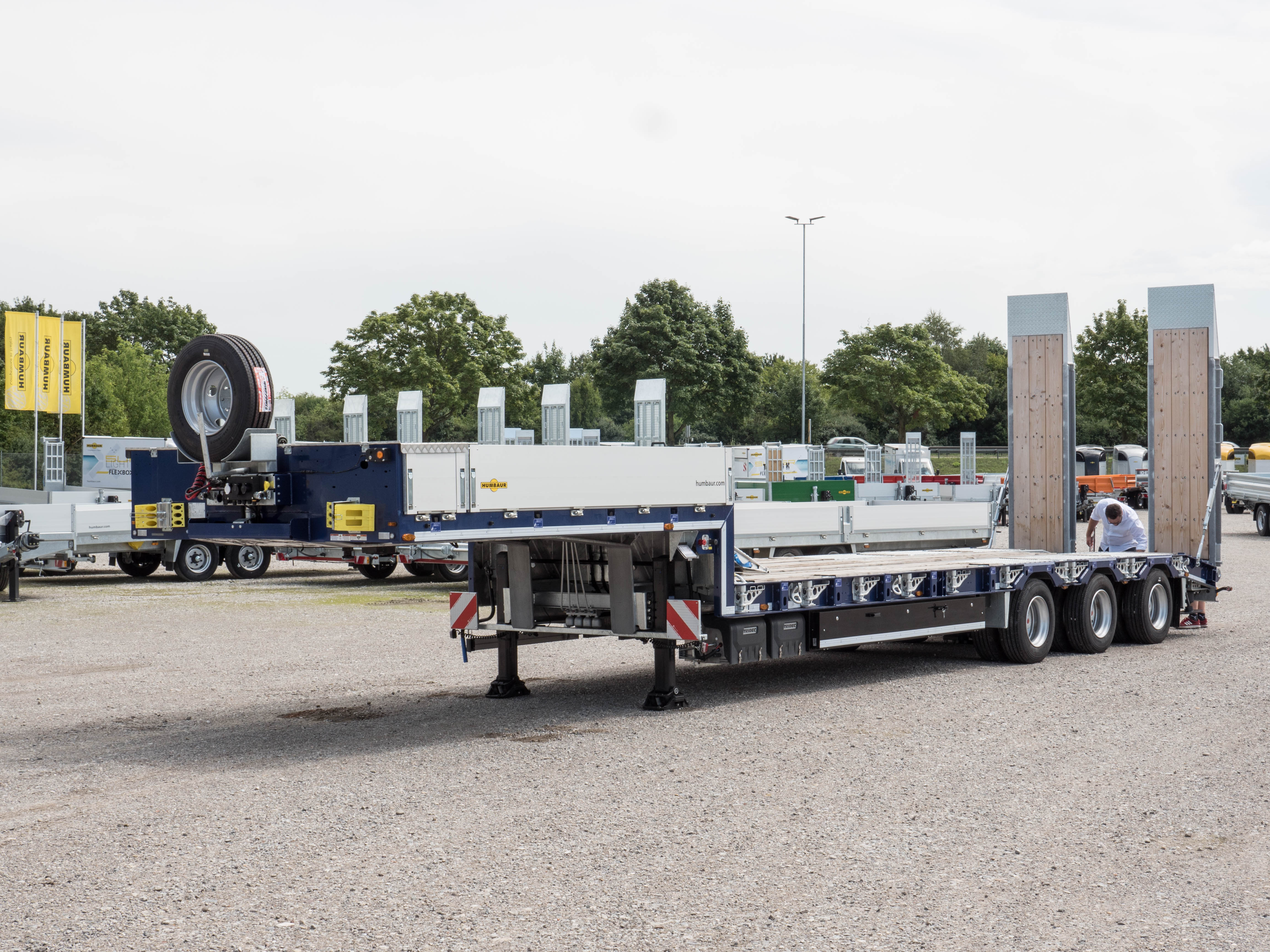 12,6m  Humbaur Maskintrailer 