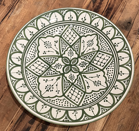 Marockansk Keramik  - Fat grön 35 cm 
