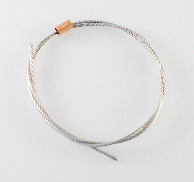 Wire med kopparlås