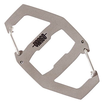 Vargo - Titanium Binary Carabiner - Karbinhake Med Dubbla Grindar Och Kapsylöppnare