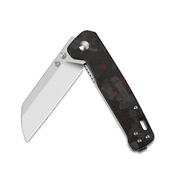 QSP - Penguin Black G10 Mönstrat Kolfiber - Röd - Fälllkniv