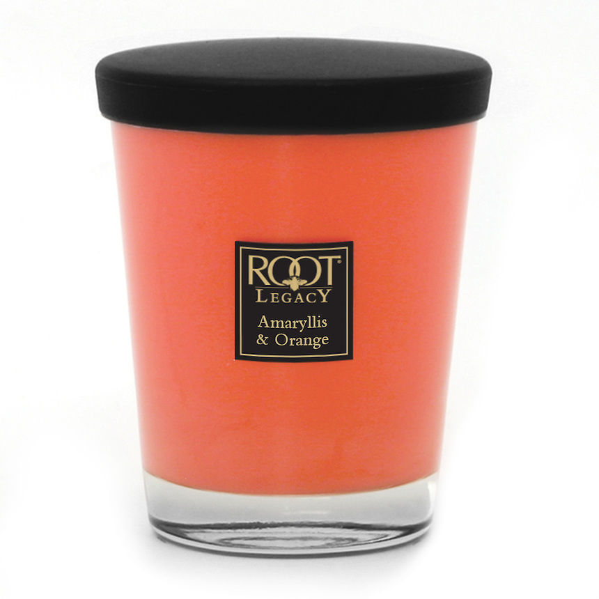 Veriglass Lrg Amaryllis & Orange