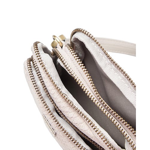 TRIPLE ZIP BAG BEIGE - 4