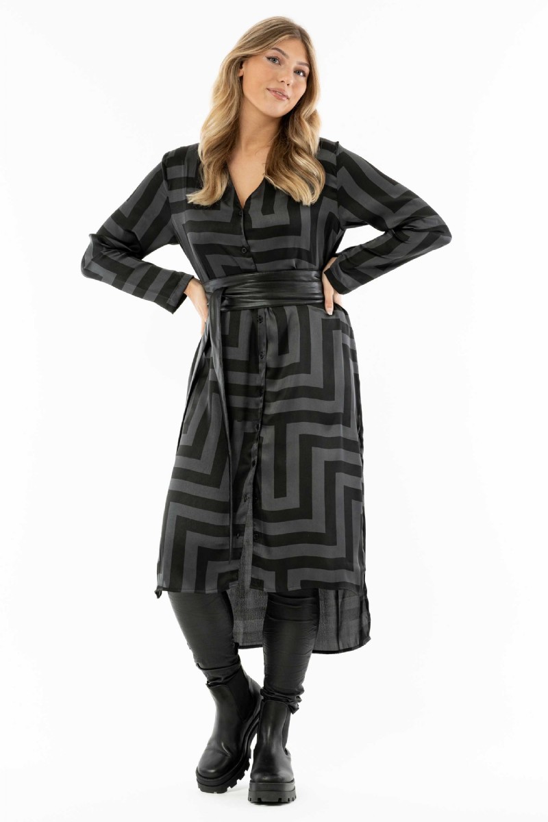 ONYX LONG JACKET BLACK/STEEL GREY