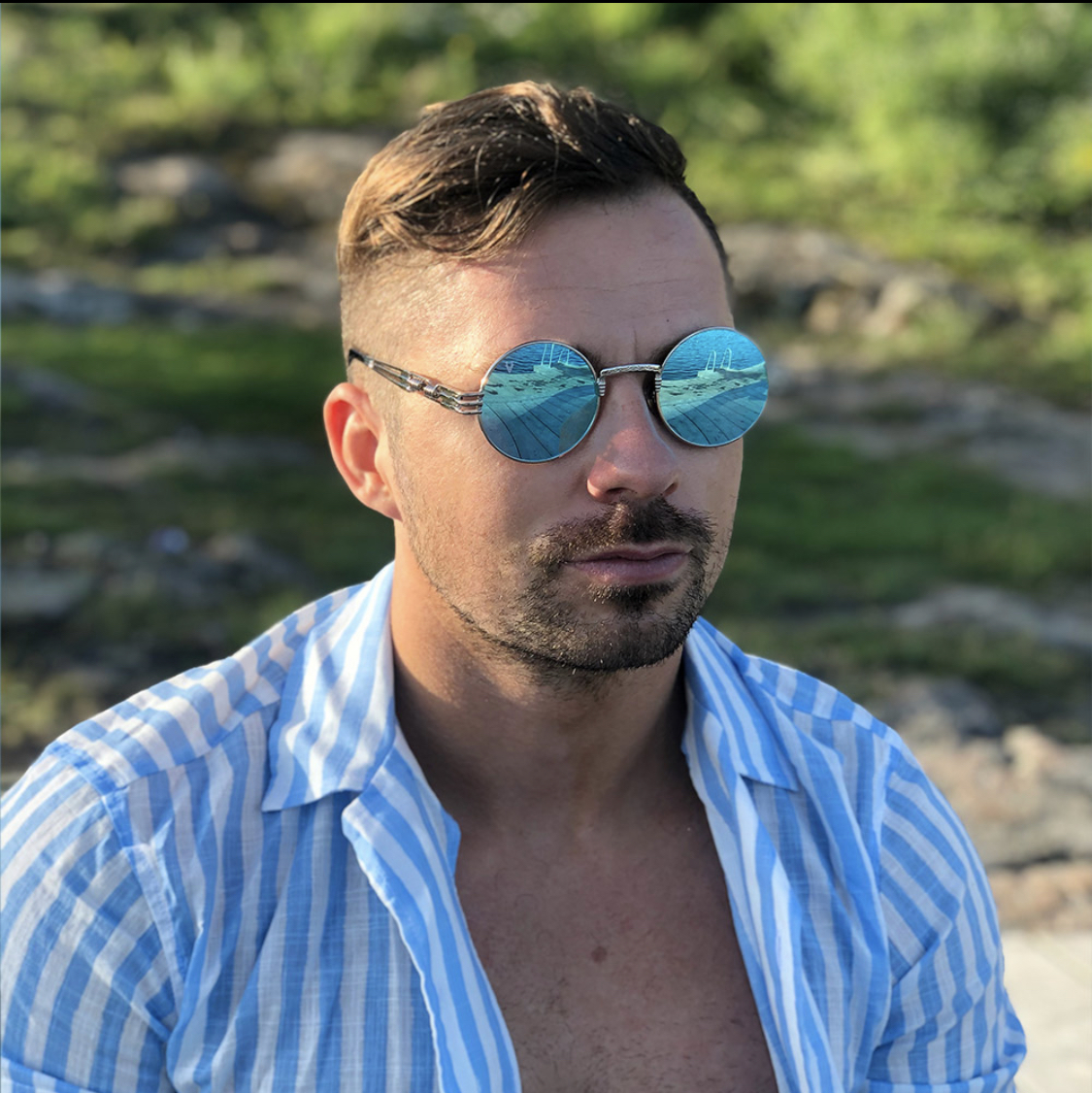 VV MIRROR Blå/Guld - 3
