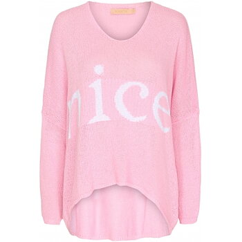 Nice Fuxia Stickad bomulls tröja