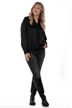 CHANTAL BLOUSE SVART - 3