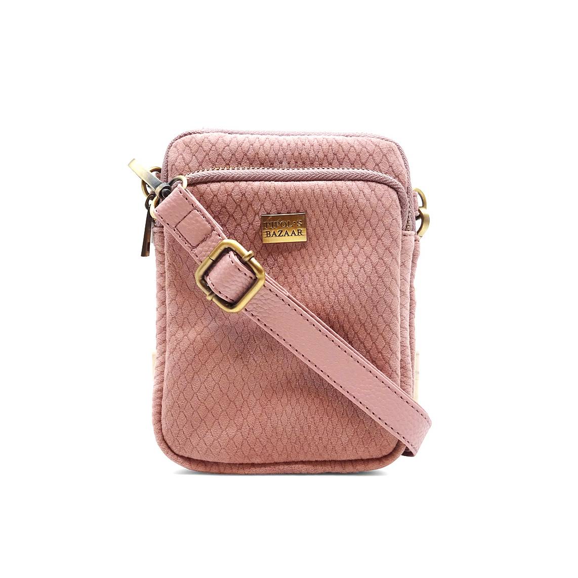 TRIPLE ZIP BAG IMPRESS DUSTY PINK - 2