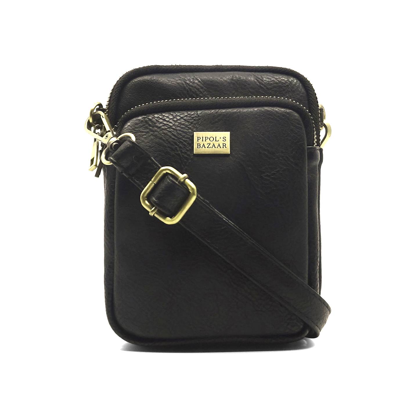 TRIPLE ZIP BAG BLACK