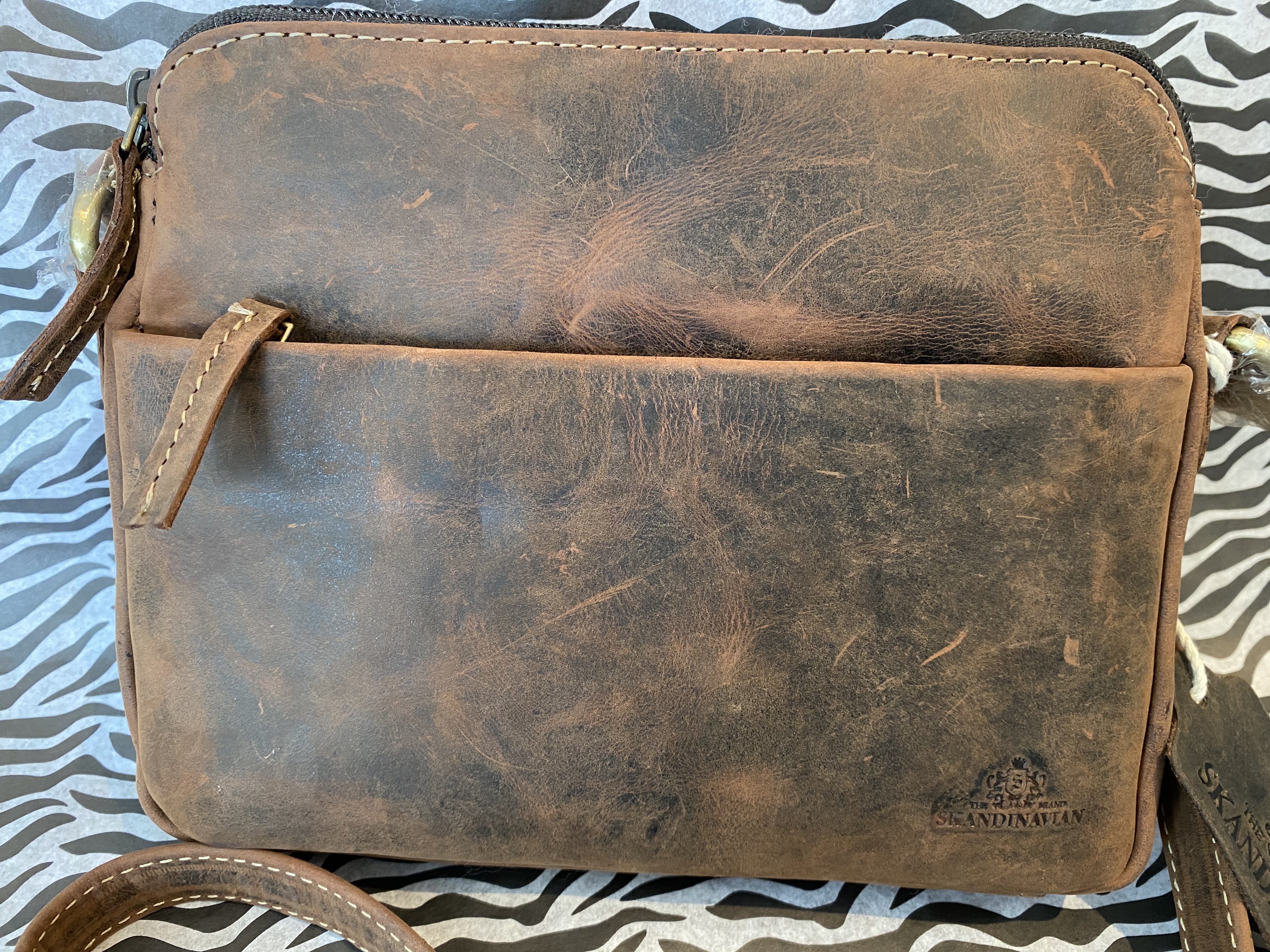 Crossbody i läder liten - 2