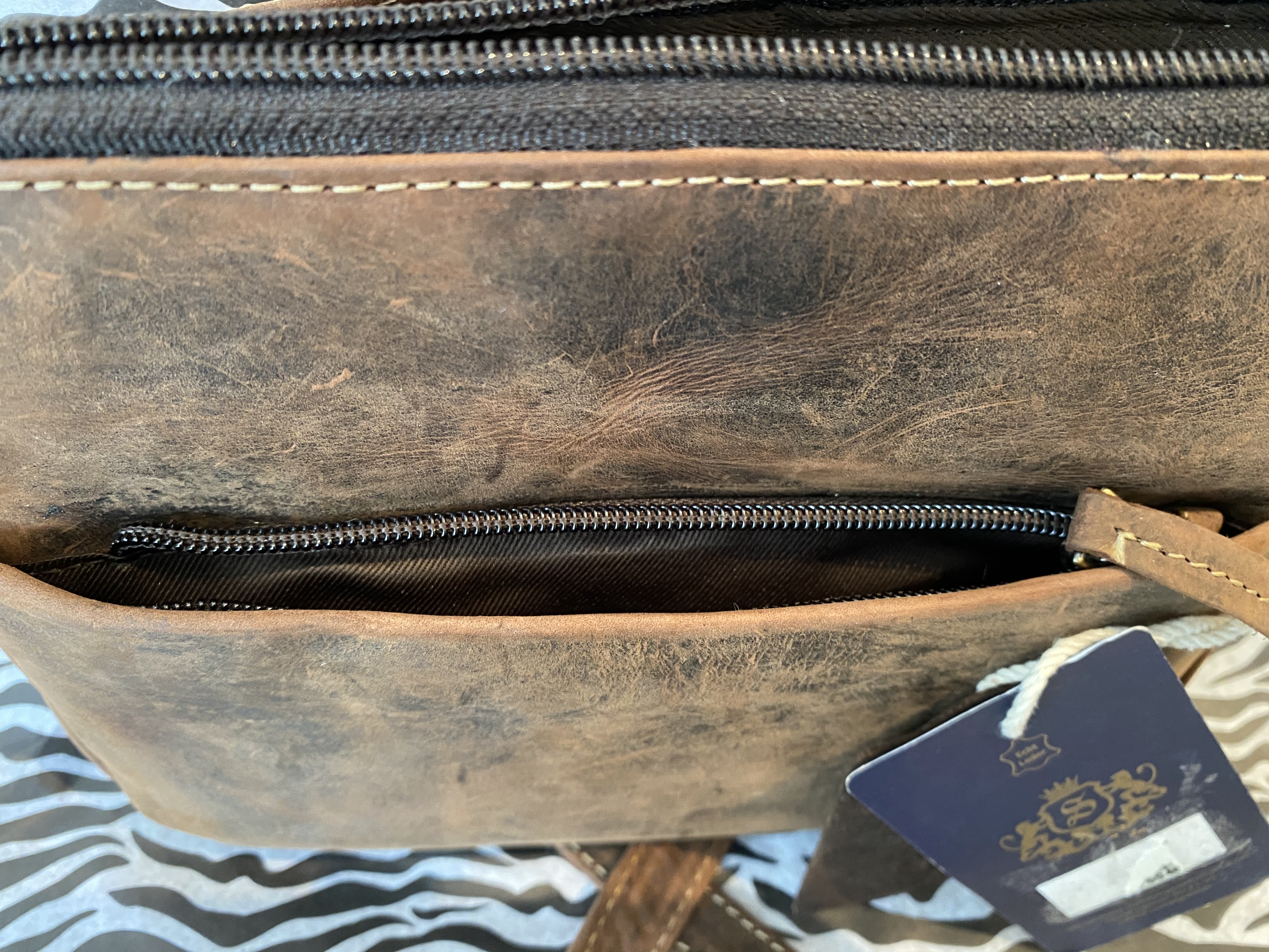 Crossbody i läder liten - 6
