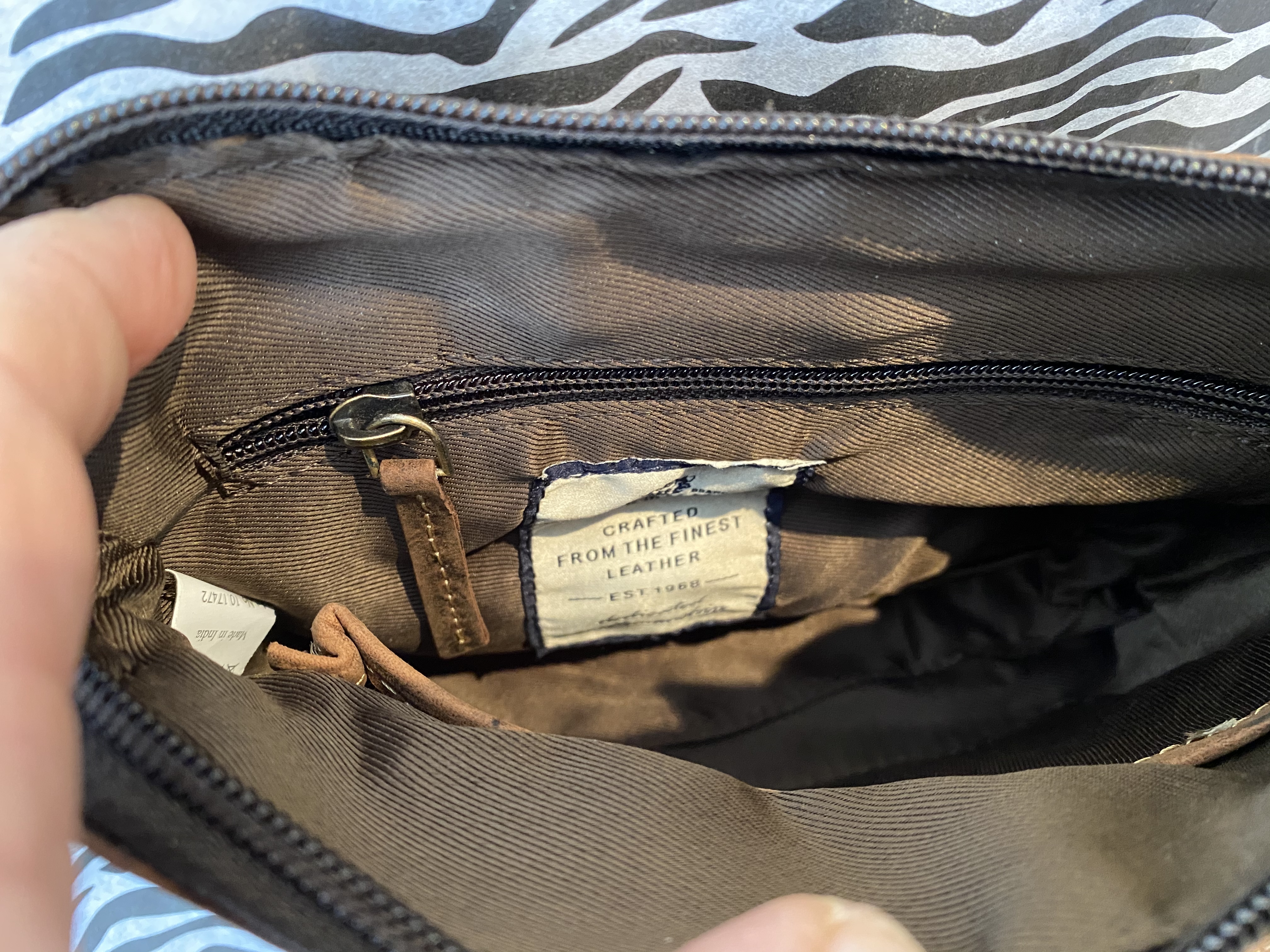 Crossbody i läder liten - 4