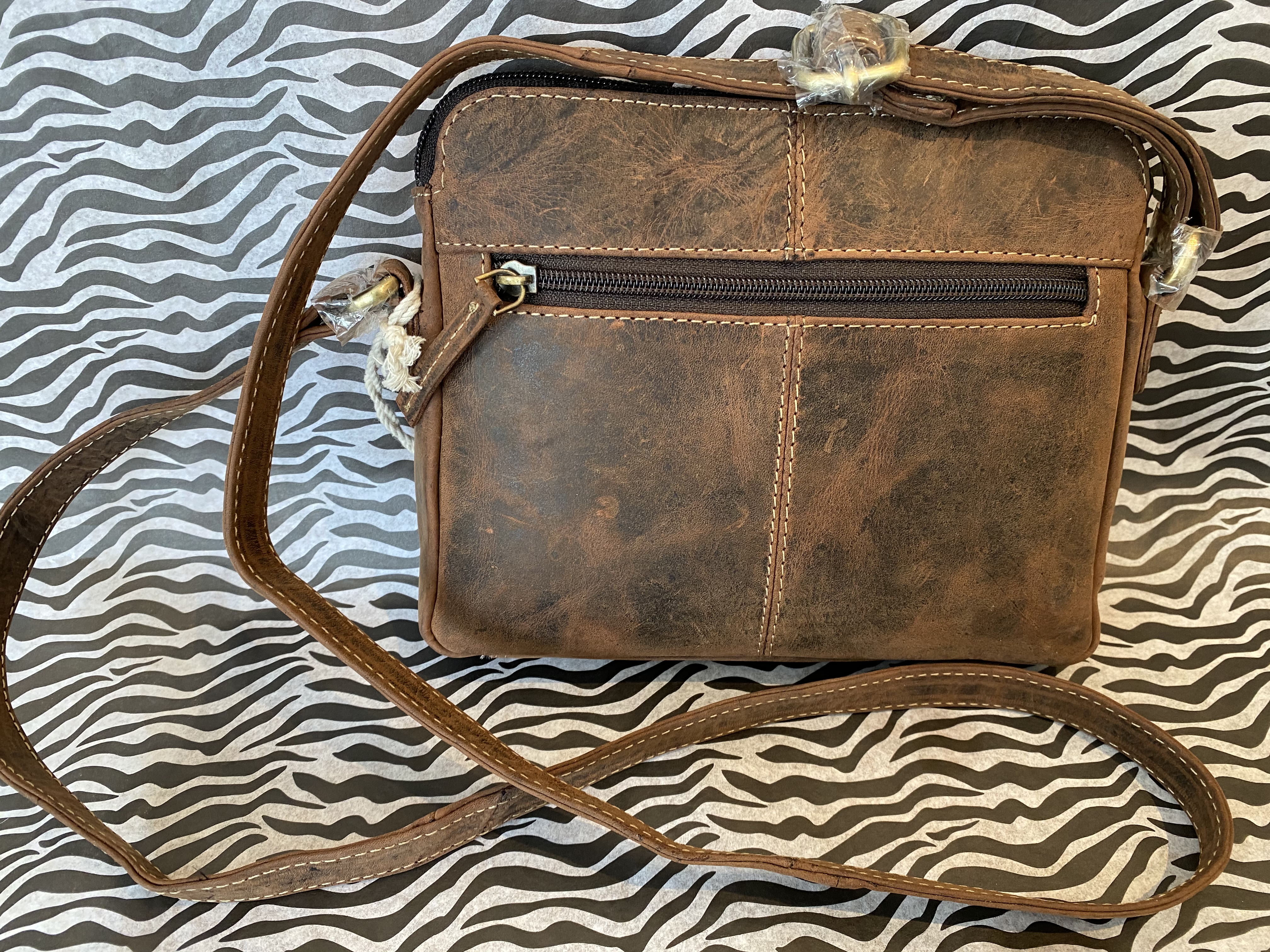 Crossbody i läder liten - 3