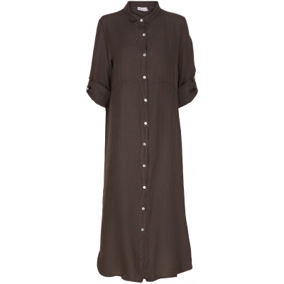 Linne Kimono/Klänning Brun