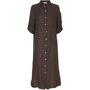 Linne Kimono/Klänning Brun