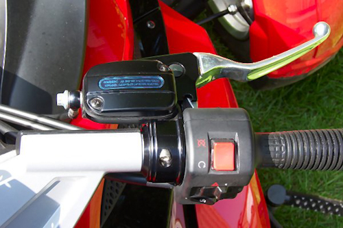 Can-Am bromshandtag höger alt vänster sida styret, komplett kit - 5
