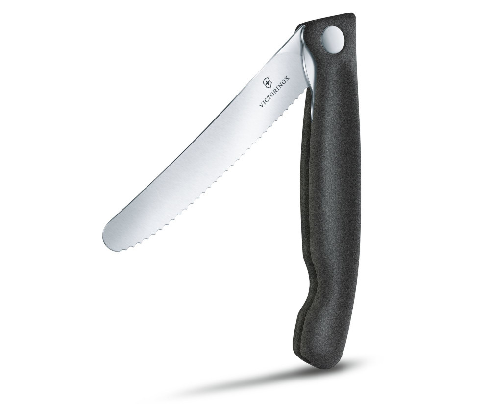 Foldable Paring Knife 11 cm tandad, svart - 4