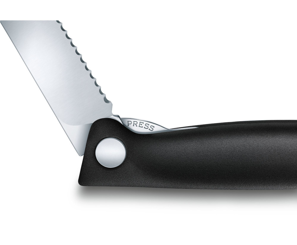 Foldable Paring Knife 11 cm tandad, svart - 3