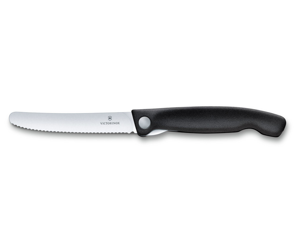 Foldable Paring Knife 11 cm tandad, svart - 2