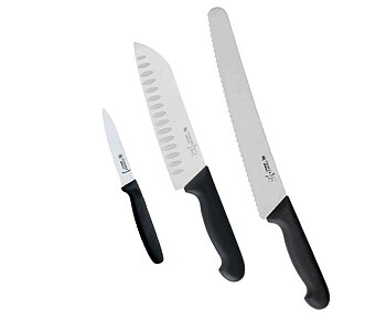 Giesser startset, 3 knivar svart