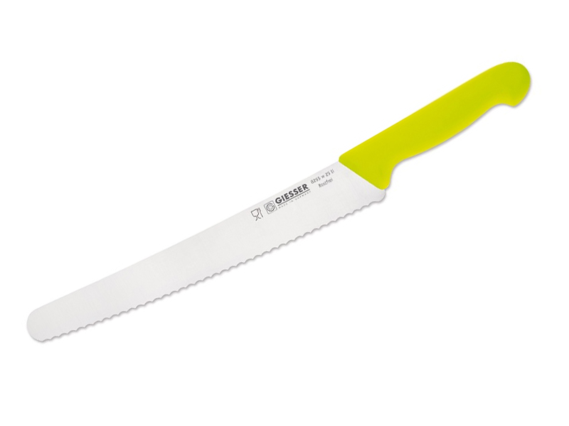 Brödkniv 25 cm, limegul